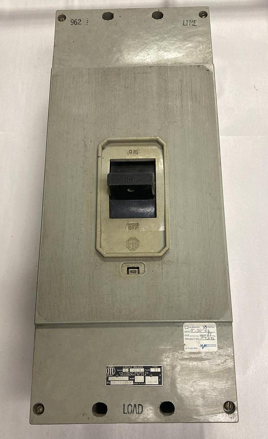 Used ITE,HM3-F800,800A CIRCUIT BREAKER W/ 500A Trip Unit