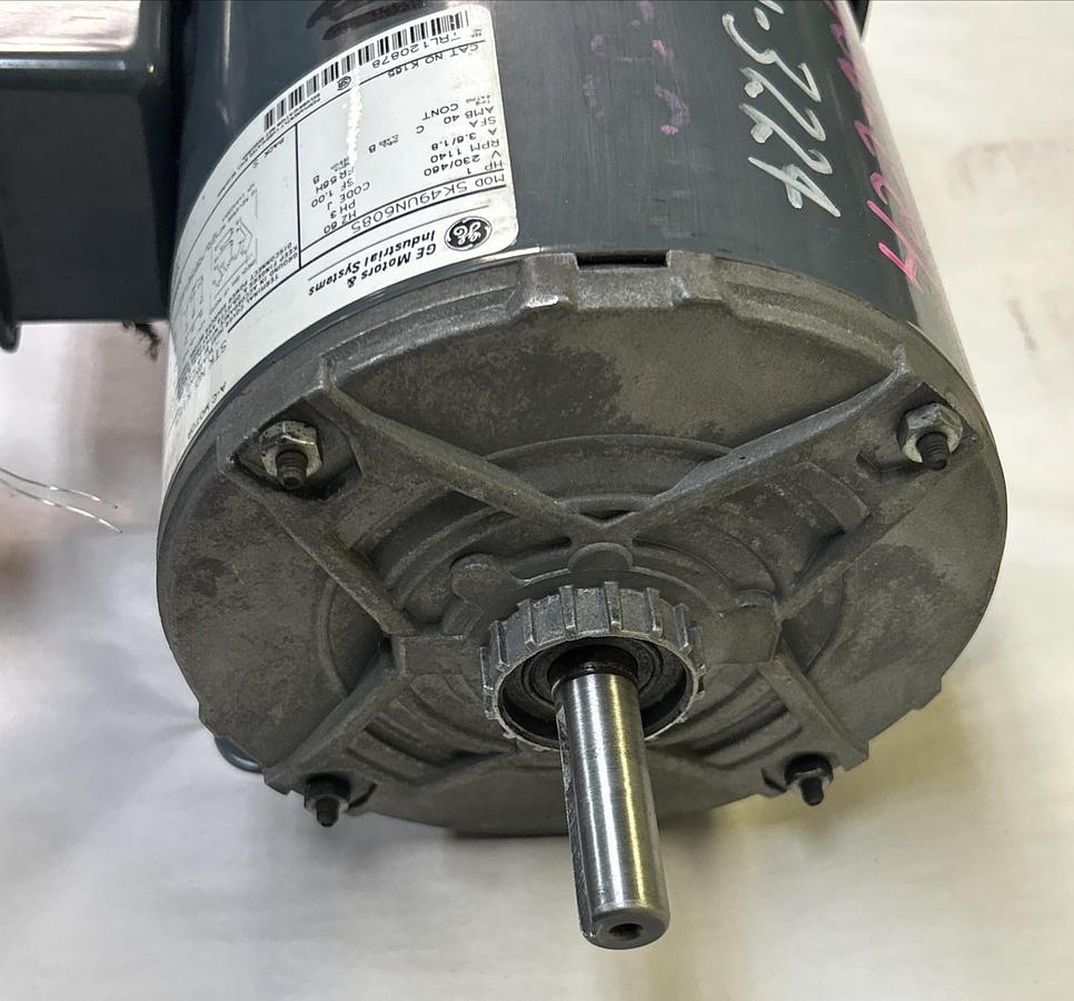 Used GENERAL ELECTRIC,5K49UN6085,AC MOTOR 1HP 1140RPM 230/460V 3PH 56H FRAME