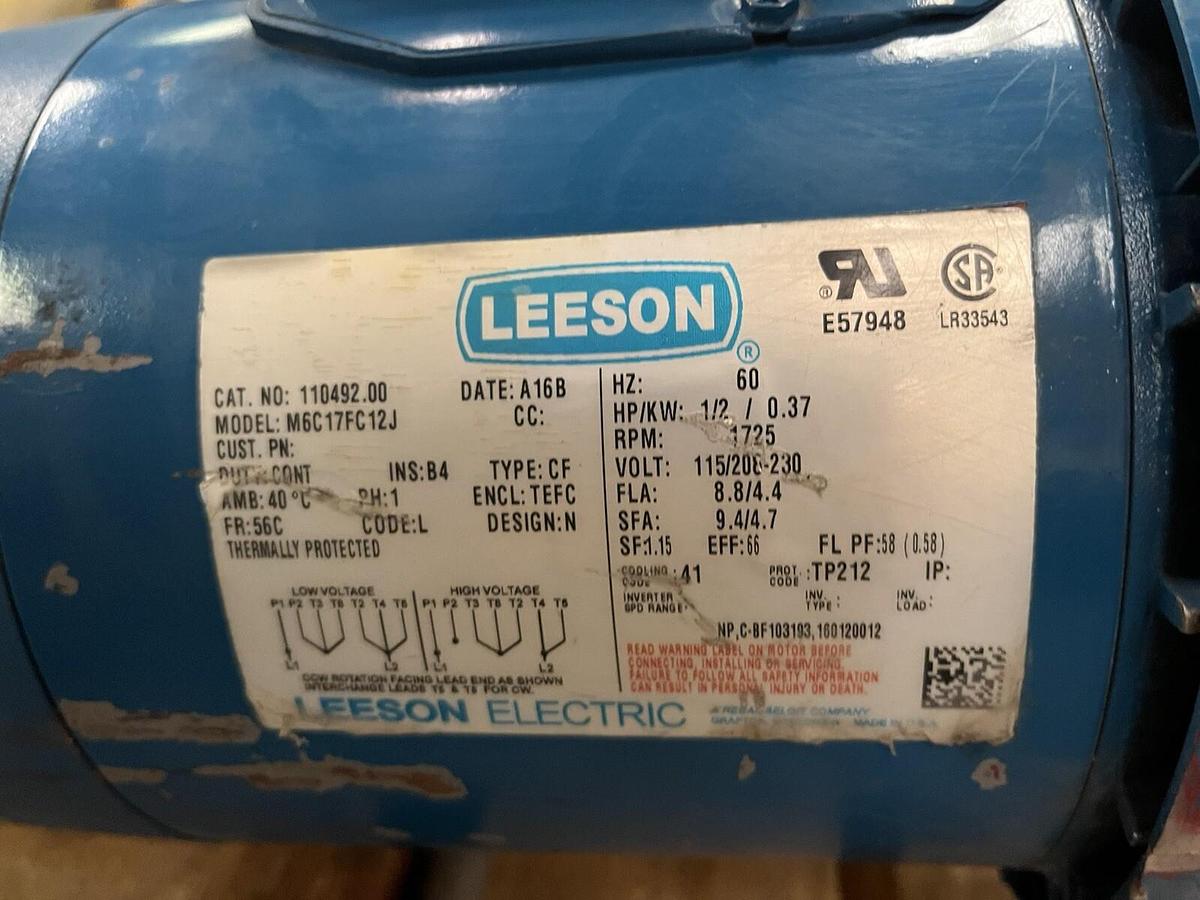 Used GROVHAC,A-2100-40F,Mixer .5HP 1PH 115/230V WITH 36" DUEL BLADE PADDLE