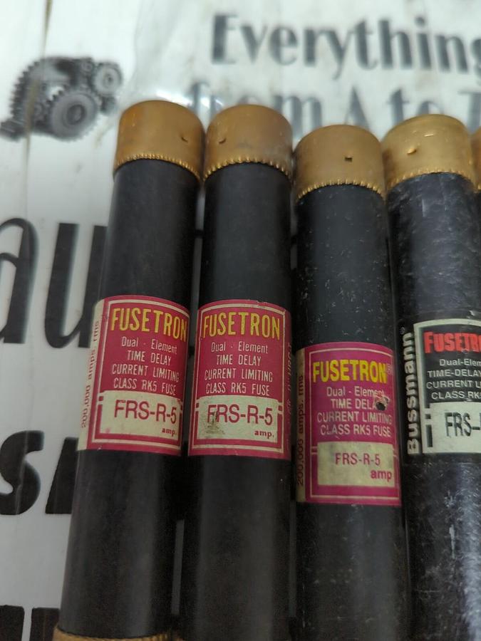 COOPER BUSSMANN,FRS-5,FUSETRON 5 AMP FUSES LOT OF 12 NOS