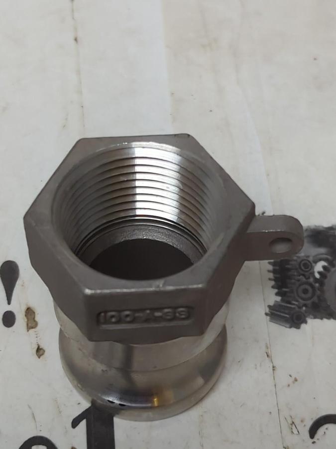 DIXON,100-A-SS,CAM & GROOVE 1 INCH STAINLESS STEEL ADAPTER NOS