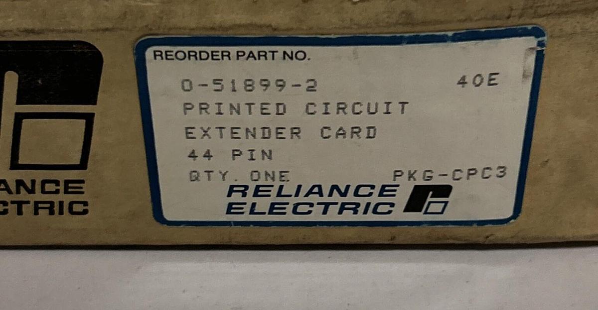 Used RELIANCE,0-51899-2,CONTROL MODULE EXTENDER CARD NEW