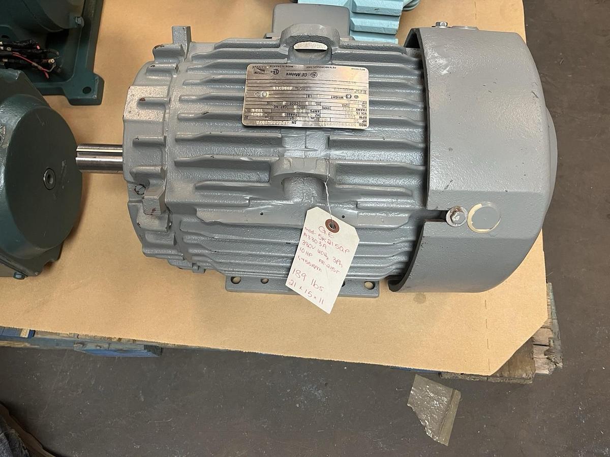 Used GE GENERAL ELECTRIC,5K215QPA3303A,SEVERE DUTY MOTOR 10HP 380V 1455RPM 215T