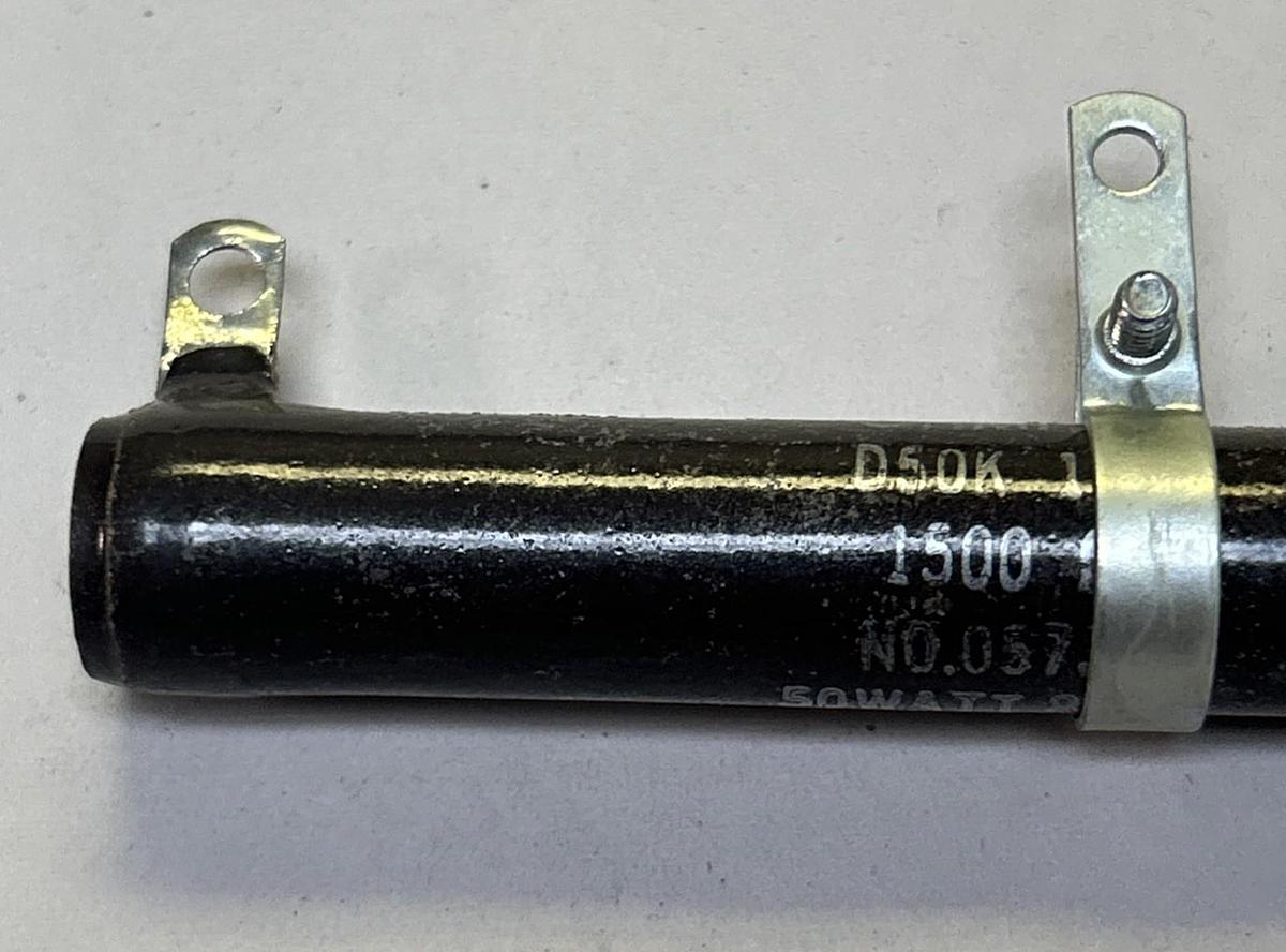 OHMITE,D50K1K5,RESISTOR 50W 1500 OHMS NOS