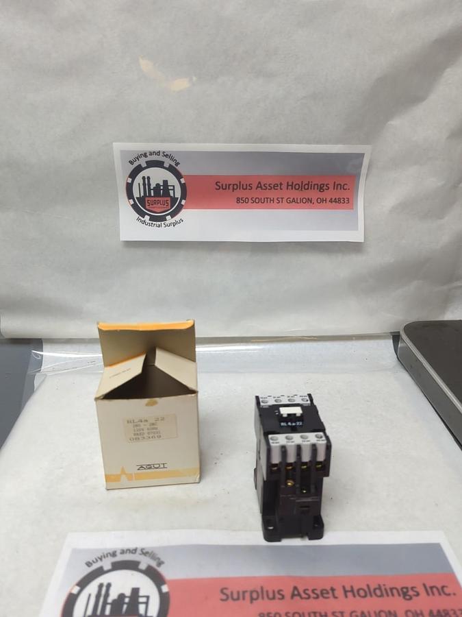 AGUT,RL4a 22,CONTACTOR 120V 60HZ NOS