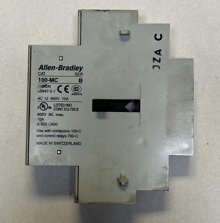 Used ALLEN BRADLEY,100-MC,AUXILIARY CONTACT BLOCK