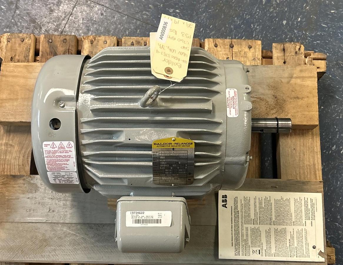 BALDOR,AEM3787-4,MOTOR 5HP 1760RPM 460V 3PH 215/213 FRAME NOS