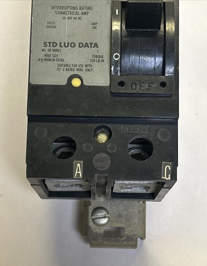 Used SQUARE D,Q221225AC,I-LINE CIRCUIT BREAKER 225A 120/240V 2 POLE