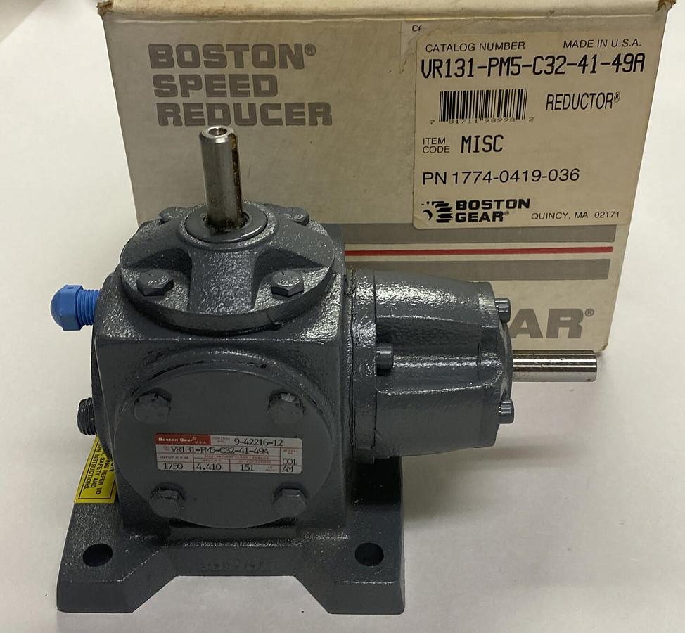 BOSTON GEAR,VR131-PM5-C32-41-49A,SPEED REDUCER 4.410HP 1750RPM 151 LB-IN TORQUE