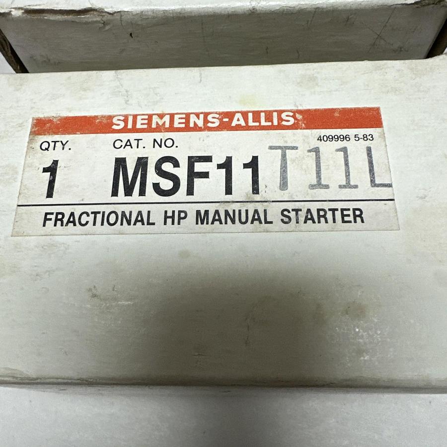 Used Siemens-Allis,MSF11T11L,Fractional HP Manual Starter LOT of 3