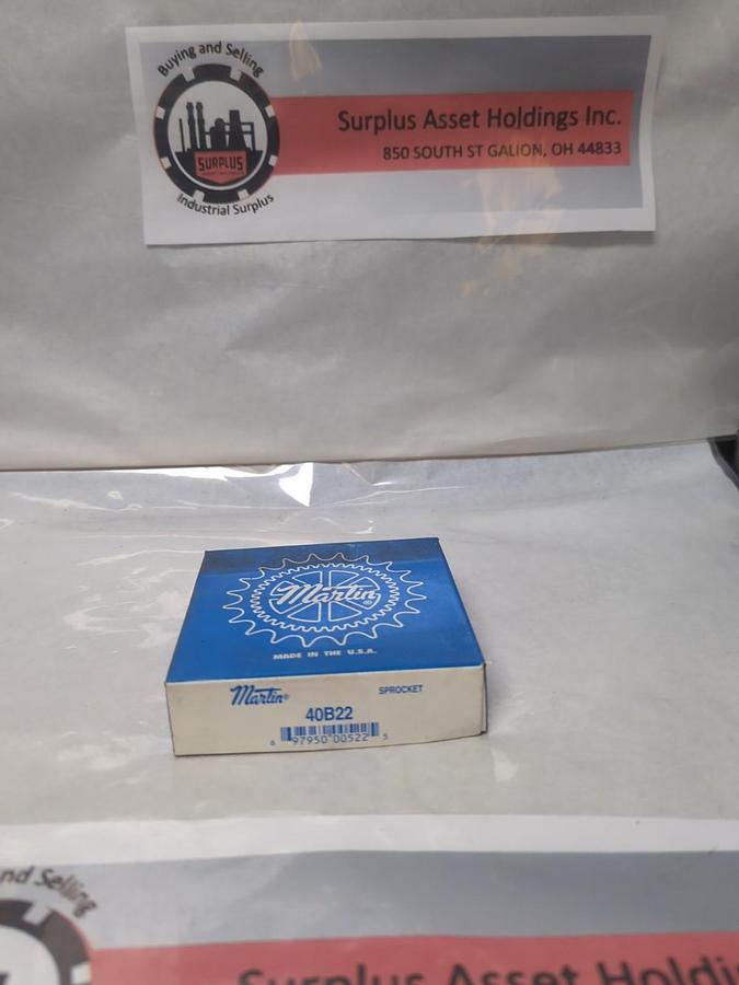 MARTIN,40B22,SPROCKET #40 CHAIN 22 TEETH NOS