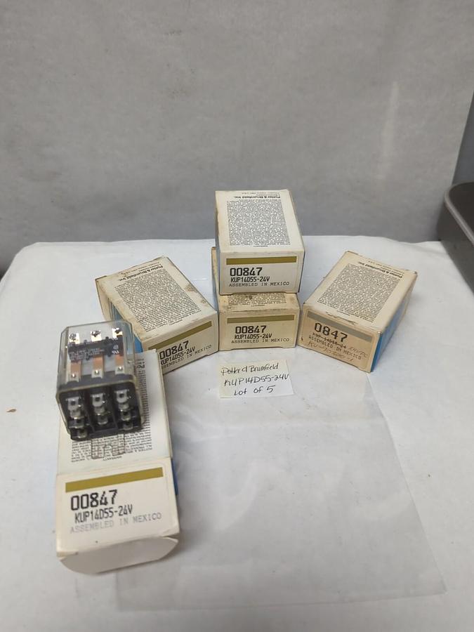POTTER & BRUMFIELD,KUP14D55-24V,RELAY 24VDC LOT OF 5 NOS