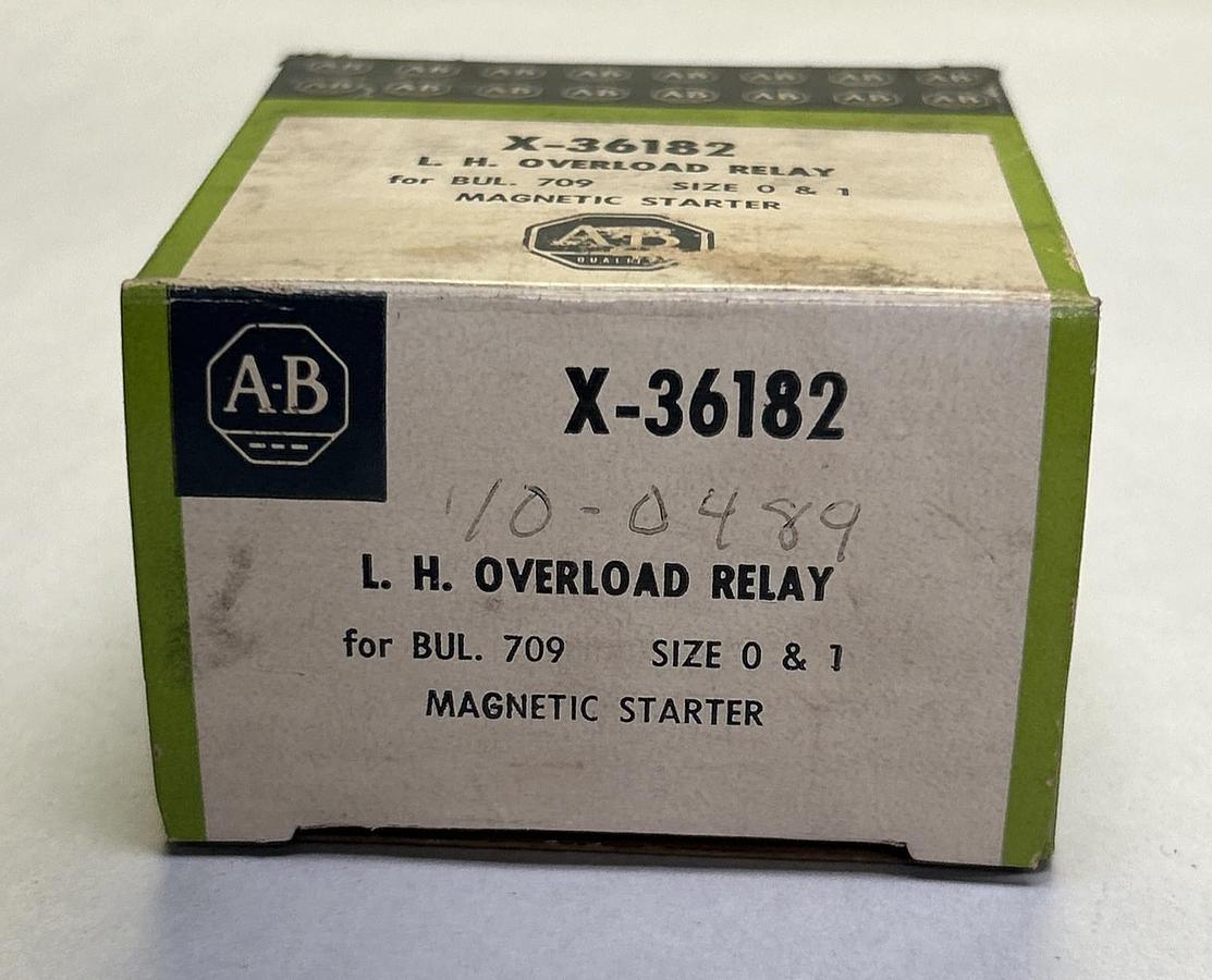 ALLEN BRADLEY,X-36182,LH OVERLOAD RELAY NOS