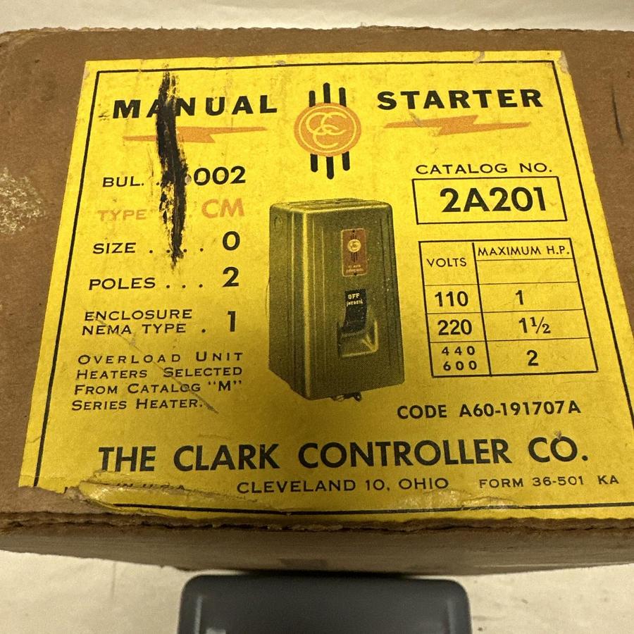 Clark Controller,2A201,Size 0 Manual Starter