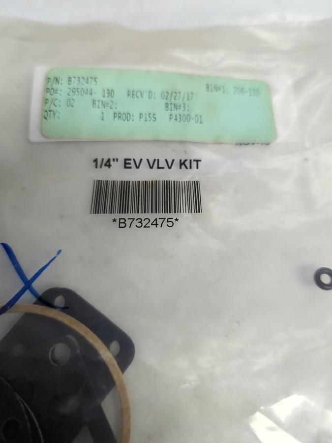 PARKER BELLOWS,B732475,1/4 INCH EV VALVE REPAIR KIT NOS