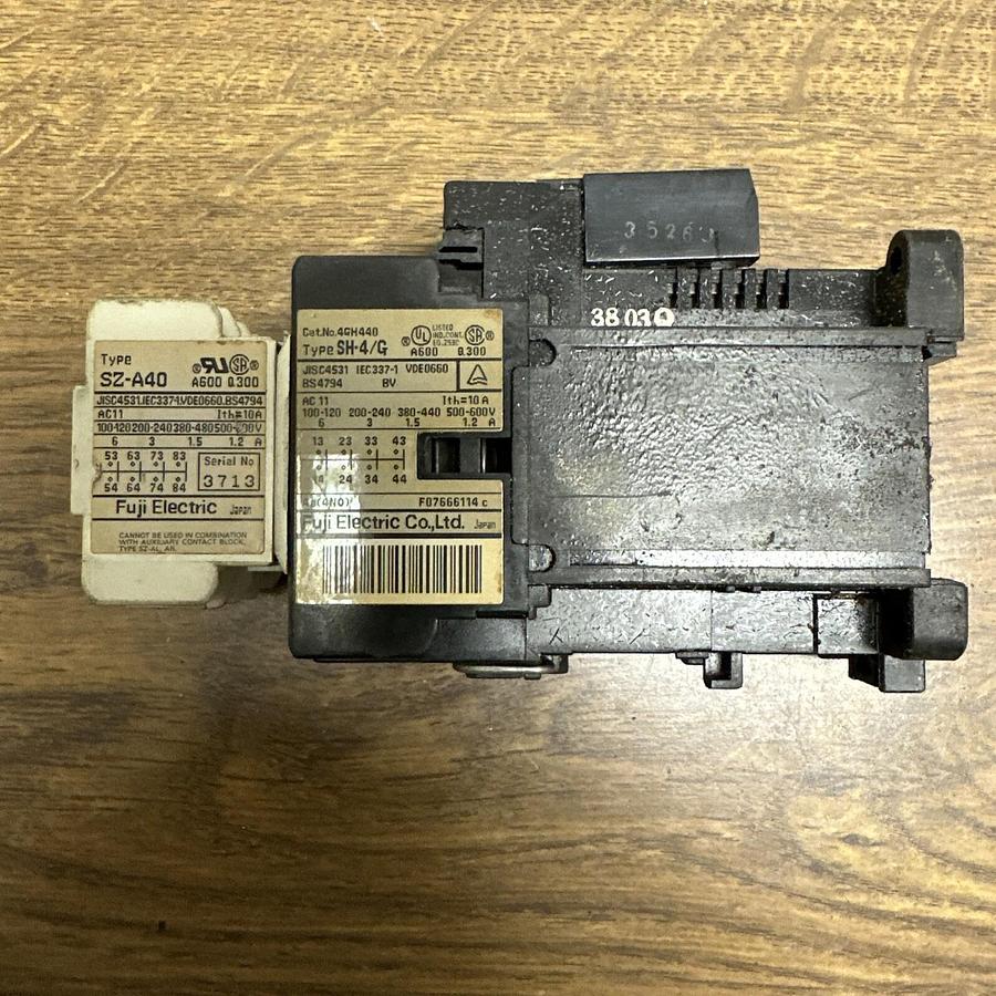 Used Fuji,SH-4/G,Contactor  wSZ-A40 Aux Block