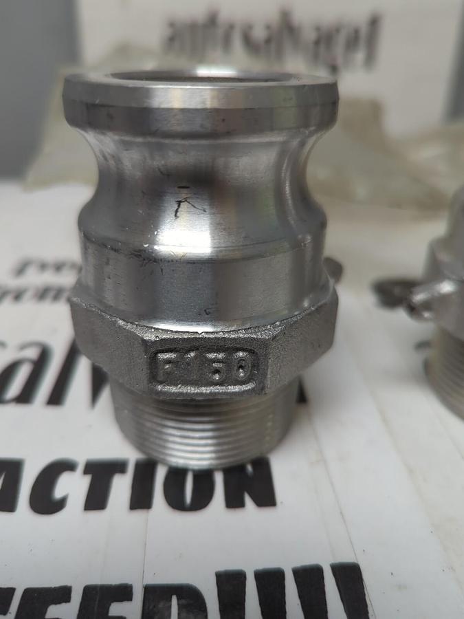 DIXON,X-X-4 F150,1-1/2 INCH MALE ADAPTER X MALE NPT LOT OF 2 NOS