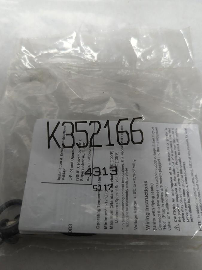 PARKER,K352166,L-PILOT VALVE SERVICE KIT NOS