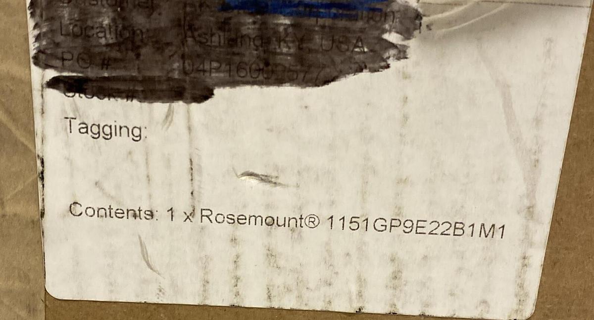 Used ROSEMOUNT,1151GP9E22B1M1,PRESSURE TRANSMITTER NEW