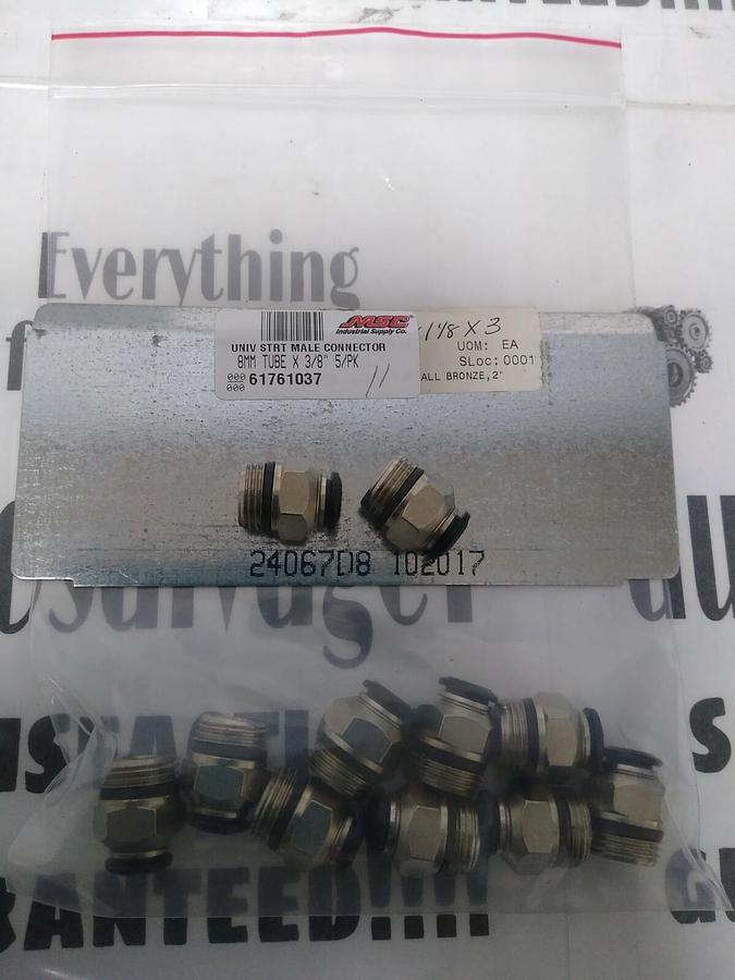 UNBRANDED,61761037,TUBE STRAIGHT MALE CONNECTOR 8MMX3/8 IN LOT OF 11 NOS