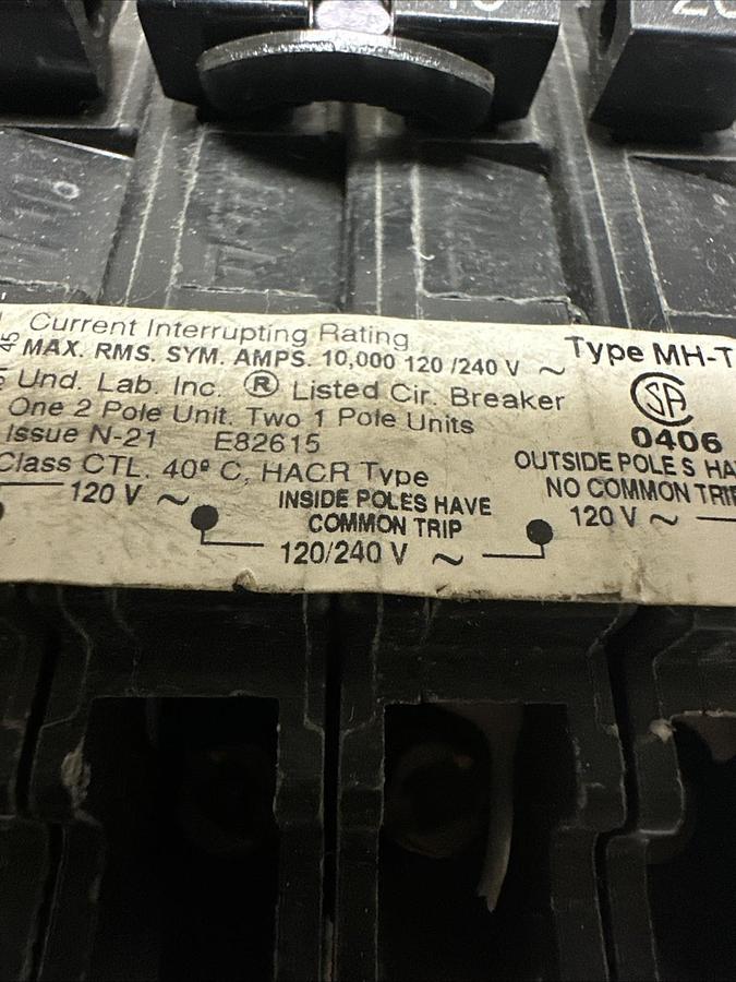 Murray,MP24020,20/40/20 Triplex Circuit Breaker LOT of 3
