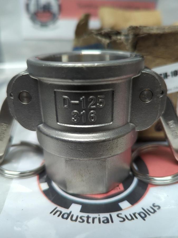 DIXON,G125-D-SS,STAINLESS STEEL CAM&GROOVE COUPLER 1-1/4 INCH LOT OF 6 NOS