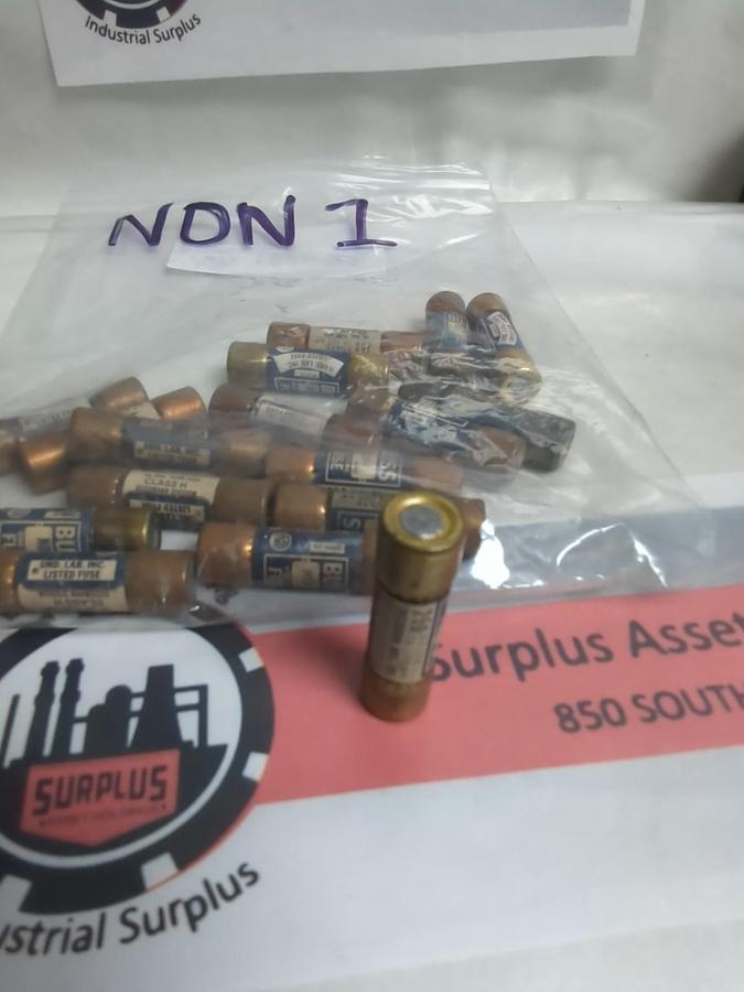 Used COOPER BUSSMANN,NON-1,ONE-TIME FUSE 1 AMP LOT OF 17 PRE-OWNED
