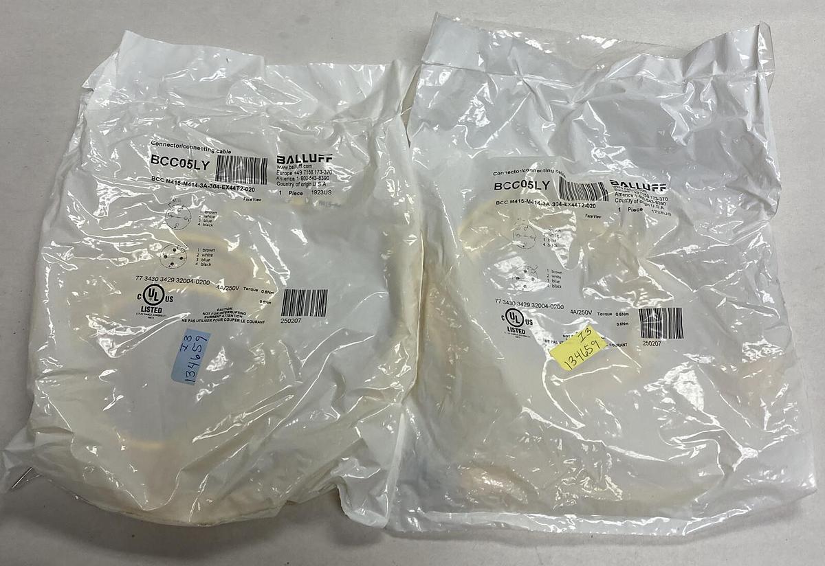 Balluff,BCC05LY,Connection Cable Lot Of 2 NEW