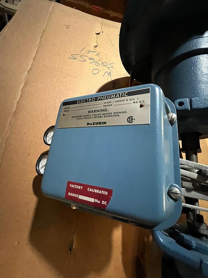 DEZURIK,859105-1DAO-1B1-19-PEUI-ABB-0000,ELECTRO PNEUMATIC ACTUATOR VALVE 1-1/2"