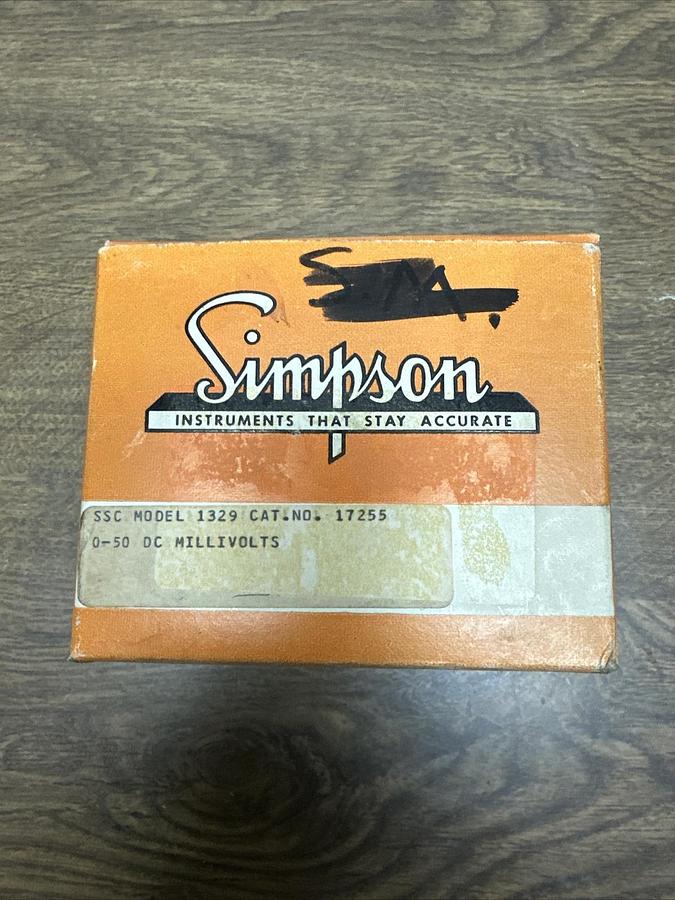 Simpson,1329,0-25 Amp DC Panel Meter