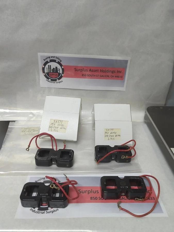 Used TELEMACANIQUE,5 X 171,OPERATING MAGNETIC COIL 115/208-230V 60HZ LOT OF 4 USED