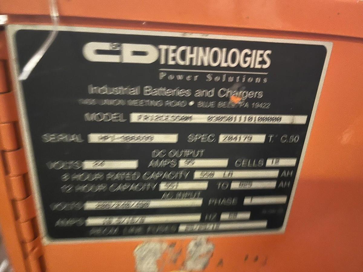 Used C&D,FR12CE550M,FERRO FIVE FR SER FORKLIFT BATTERY CHARGER 12 CELL 24VDC 95A 1PH