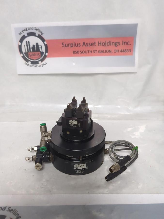 Used AGI,AGR-2,ROTARY ACTUATOR ASSY WITH AGP-250 GRIPPER PRE-OWNED
