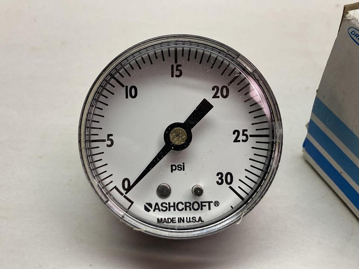 Ashcroft,195151AP5,Pressure Gauge 0-30PSI