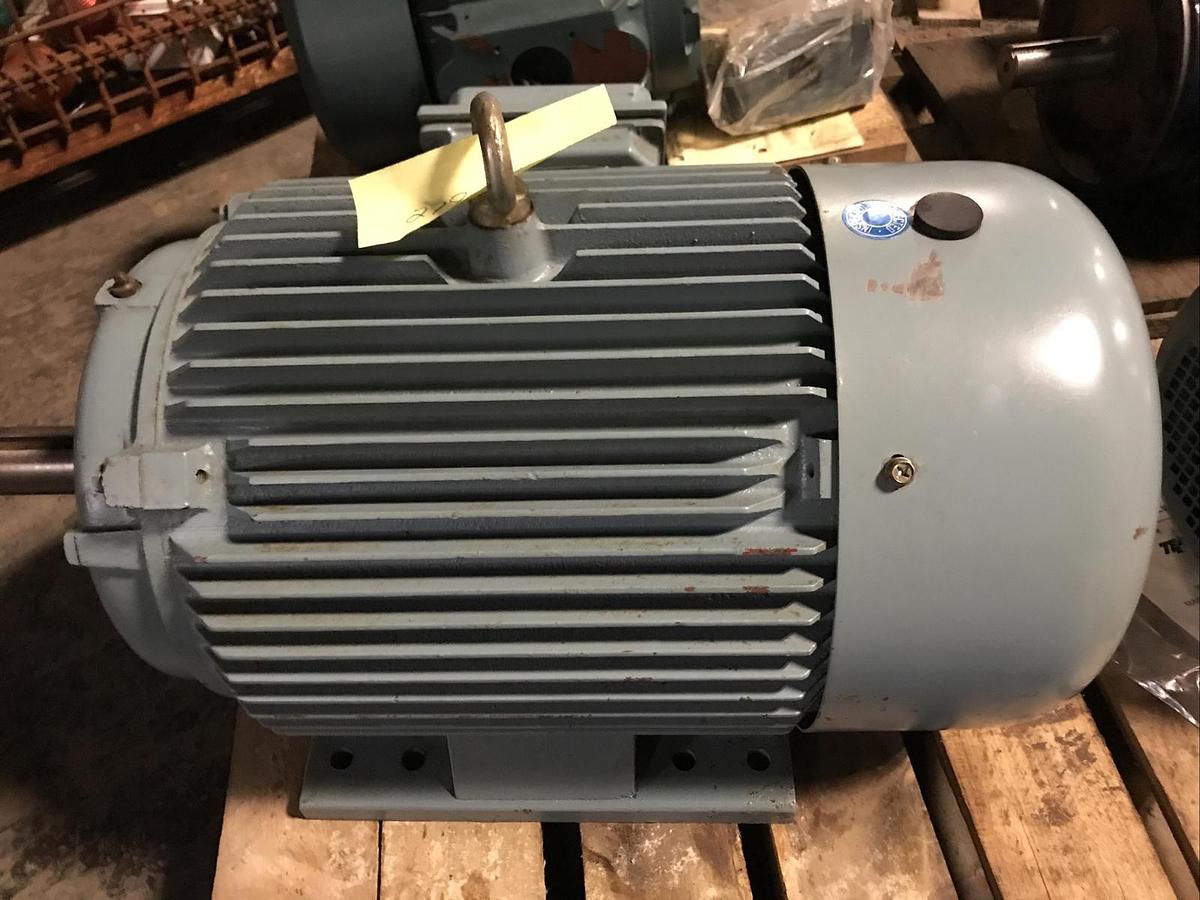 Used Teco Westinghouse TeamPlus,10HP,Induction Motor 1180RPM 230/460V Fr 256T