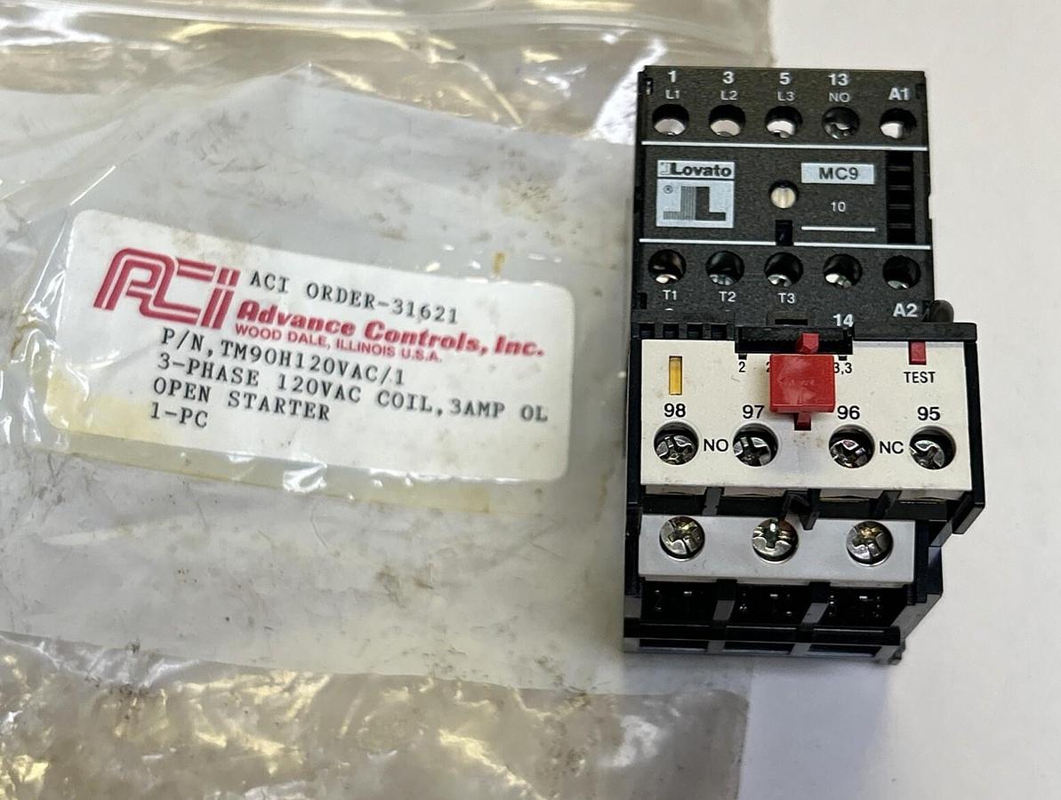 ACI,TM90H120VAC,STARTER 3PH 3A NOS