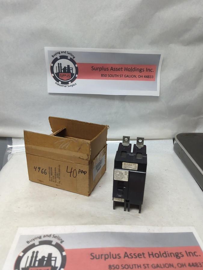 Used SIEMENS,BQCH2B040,CIRCUIT BREAKER 40 AMP 2-POLE PRE-OWNED