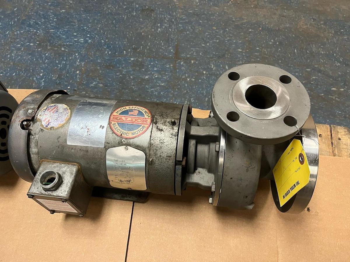 Used PRICE PUMP,1-1/2X3X6,CENTRIFUGAL PUMP BALDOR JMM3554T 1-1/2HP 1725RPM 3PH