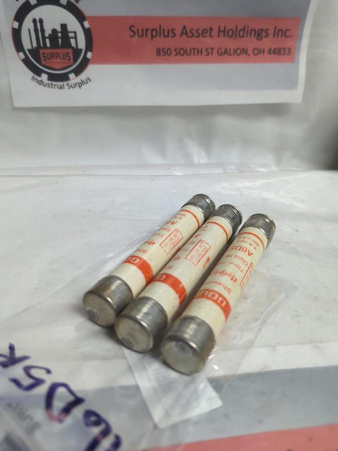 Used GOULD SHAWMUT,A6D5R,AMP-TRAP FUSE LOT OF 3 PRE-OWNED