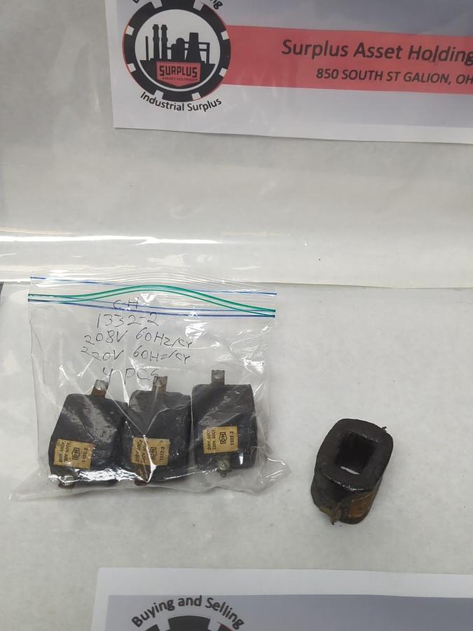 Used CUTLER-HAMMER,1332-2,COIL 208/220V 60HZ LOT OF 4 PRE-OWNED