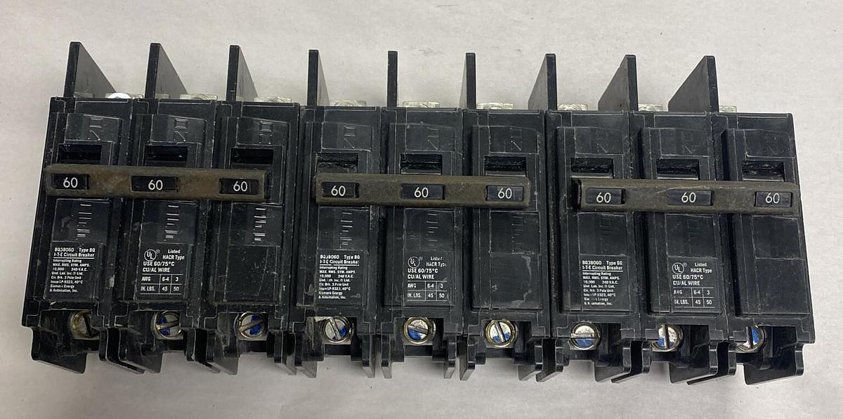 Used SIEMENS,BQ38040,Circuit Breaker 40A 240V Lot Of 2