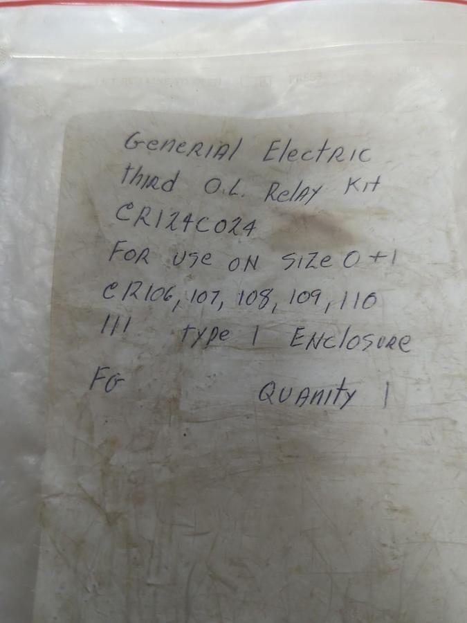 GENERAL ELECTRIC,CR124C024,OVERLOAD RELAY MISSING BOX NOS