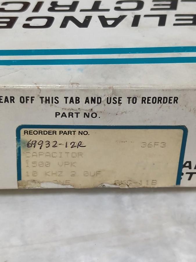 RELIANCE ELECTRIC,69932-12R,CAPACITOR RINKEN 86C87205K80C NOS