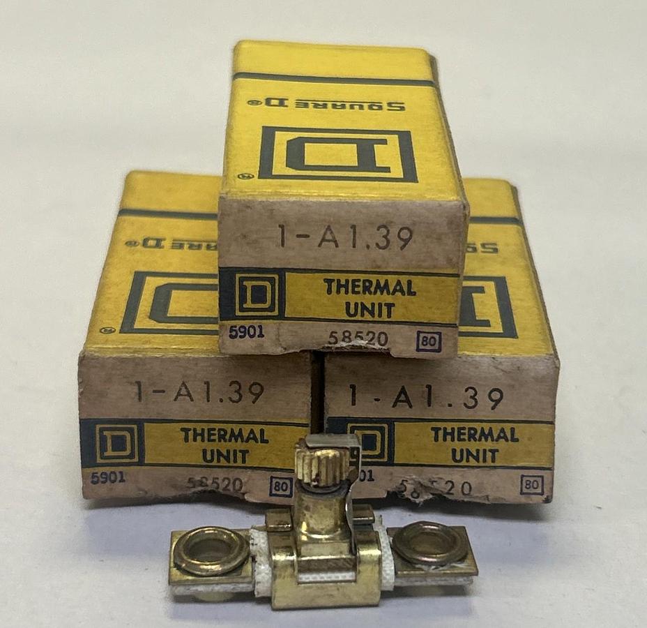 SQUARE D,A1.39,THERMAL OVERLOAD HEATER ELEMENT LOT OF 3 NOS