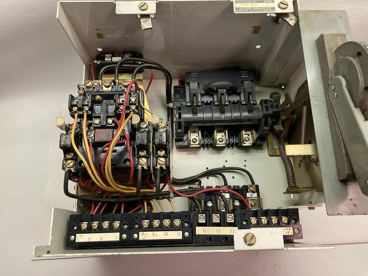 Used Allen-Bradley,2112-BBB,MCC 12 INCH Starter Bucket Size 1 120/110V 60/50Hz Ser A