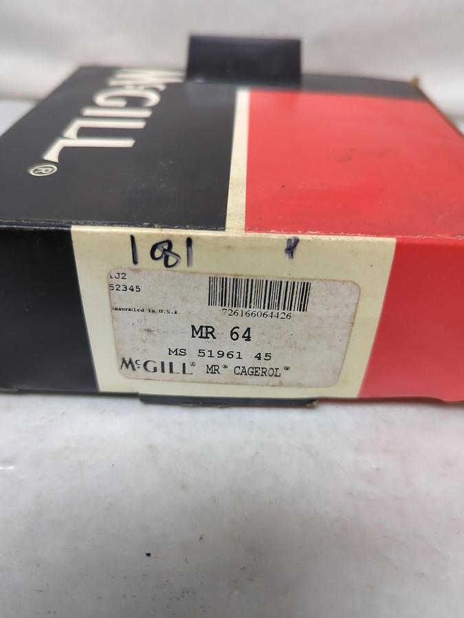 MCGILL,MR 64,NEEDLE ROLLER BEARING NOS