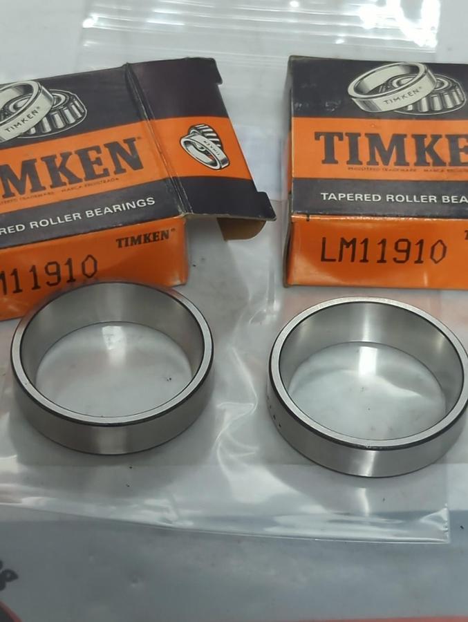 TIMKEN,LM11910,ROLLER BEARING CUP LOT OF 2 NOS