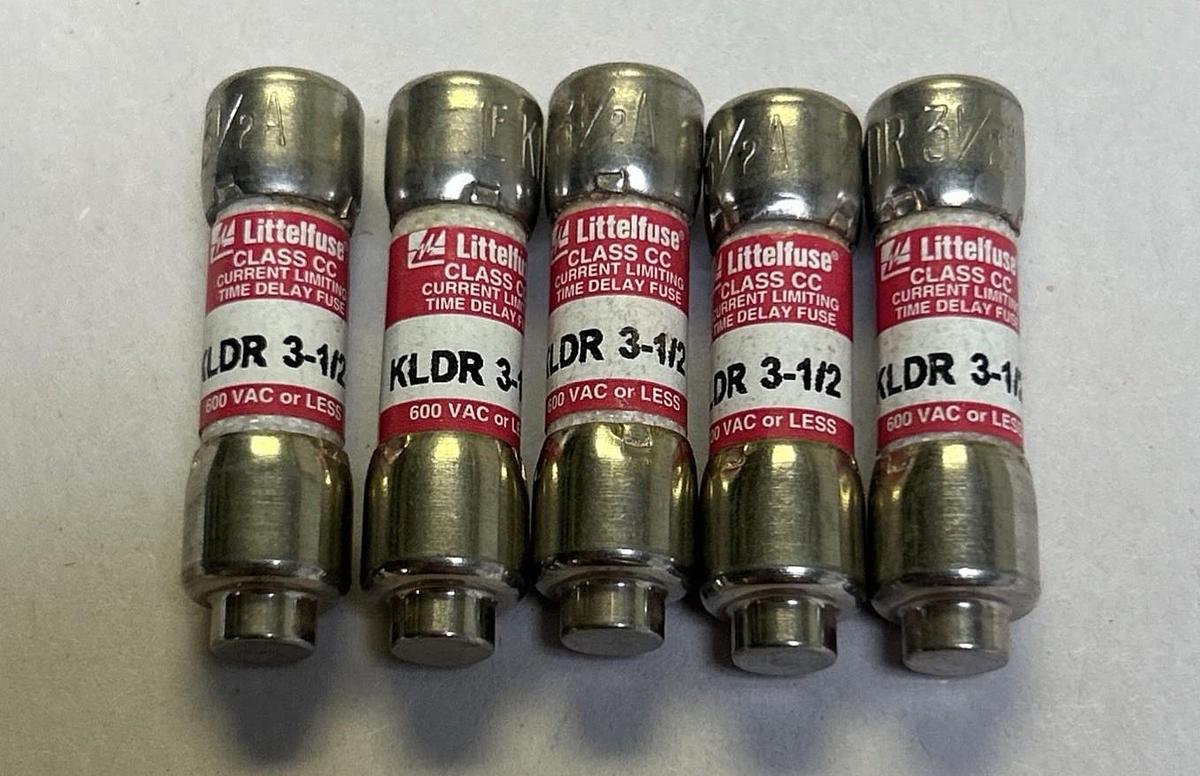 LITTELFUSE,KLDR3-1/2,FUSE 3.5A 600V LOT OF 5 NOS