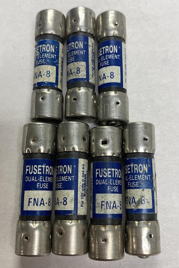 Cooper Bussmann,FNA-8,Fusetron Fuse Lot Of 7 NOS