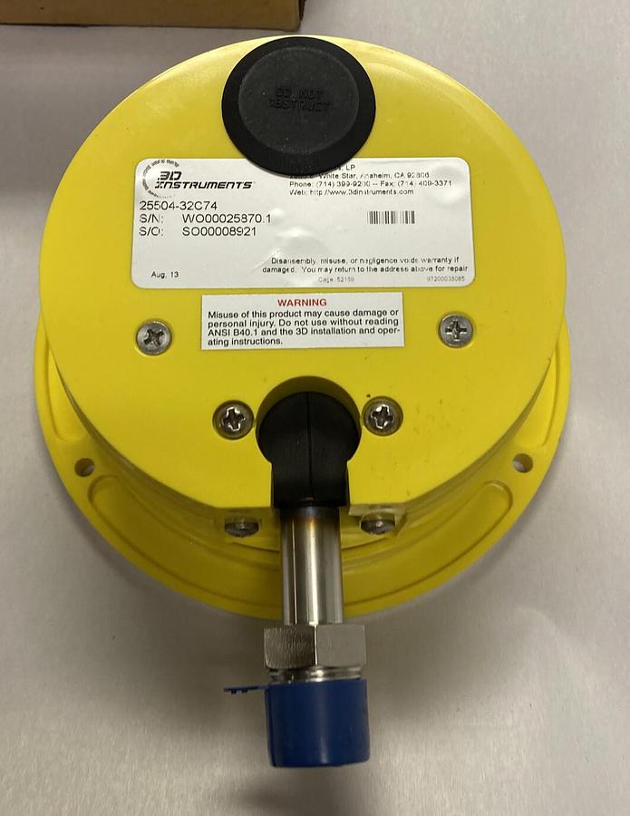 3D INSTRUMENTS,25504-32C74,PRESSURE GUAGE NOS